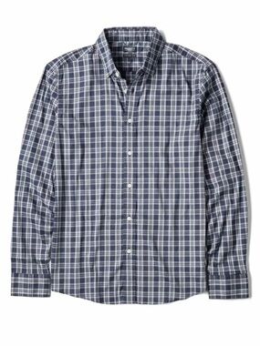 NWT Faherty Reserve The Movement Shirt Starry Sky Plaid Blue Button Down